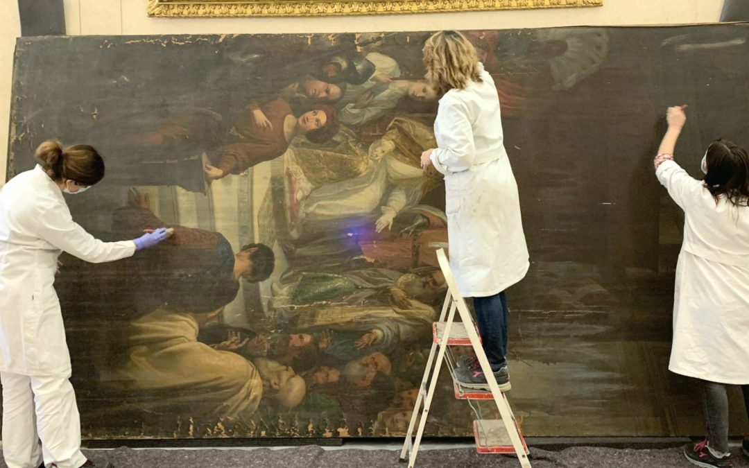 Un nuovo incarico ai Musei Reali di Torino: il restauro del grande dipinto su tela di Tommaso Gazzarrini della Galleria della Sindone